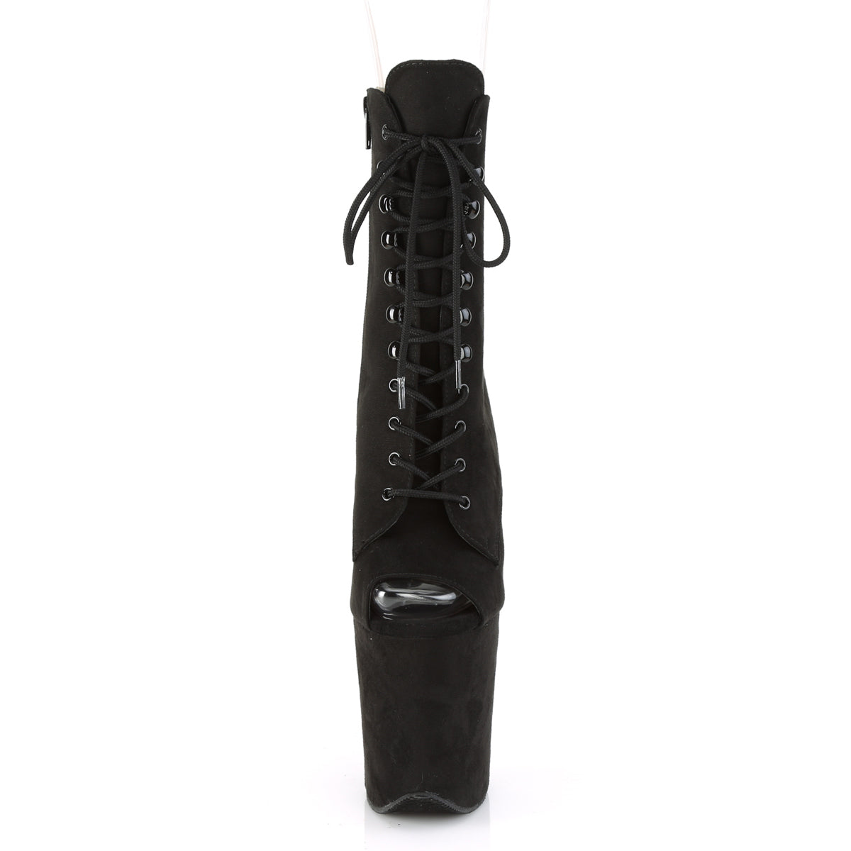 Pleaser - Flamingo 1021FS - Black Faux Suede - 8 inch