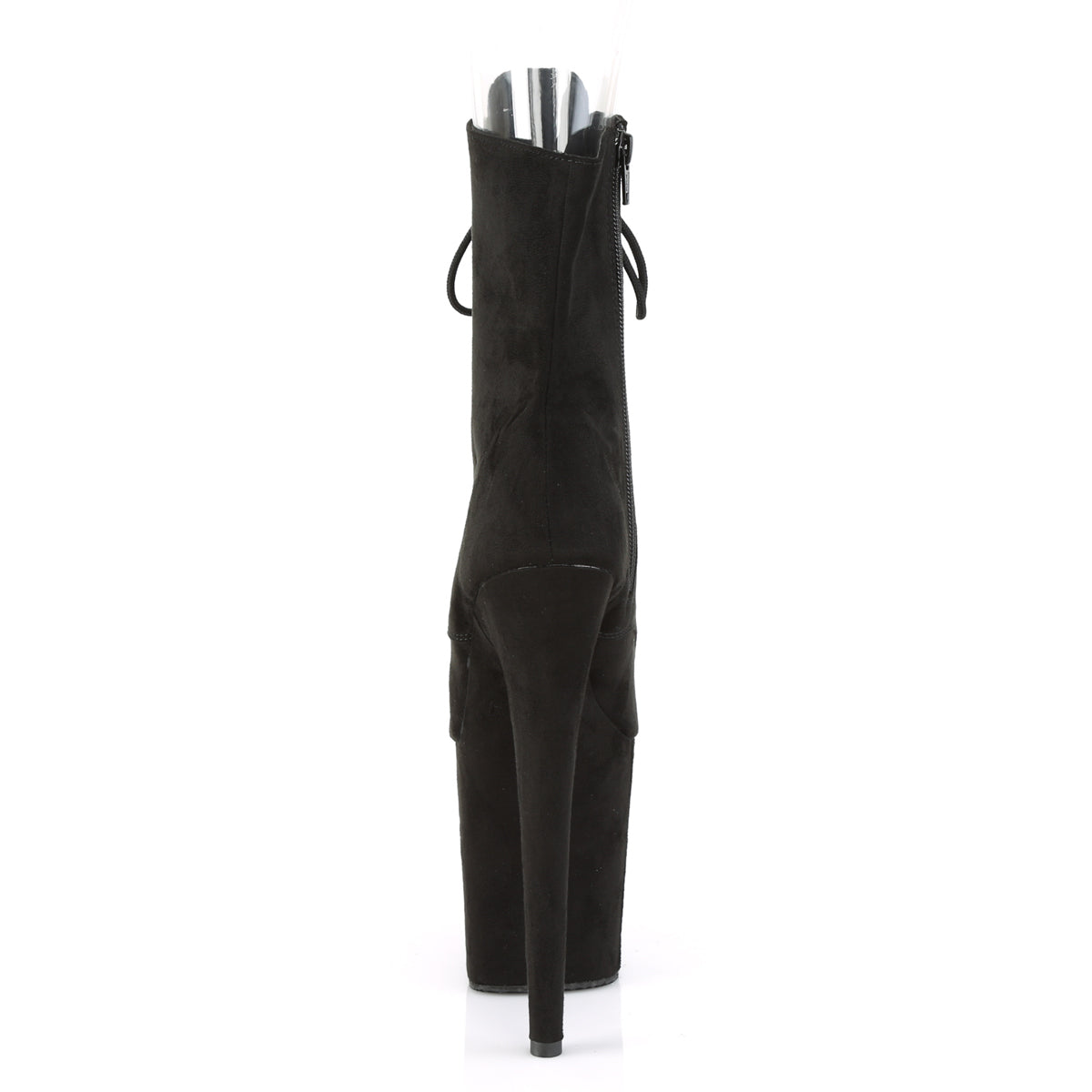 Pleaser - Flamingo 1021FS - Black Faux Suede - 8 inch