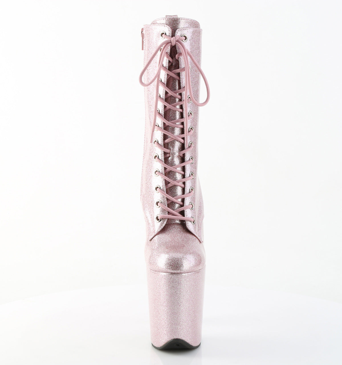 Pleaser - Flamingo 1040GP - Blush Pink Glitter - 8 inch
