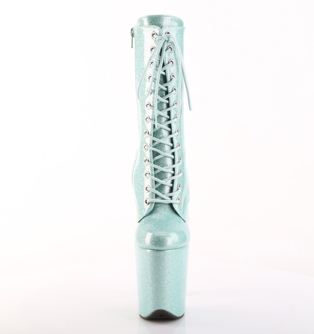Pleaser - Flamingo 1040GP - Mint Glitter - 8 inch