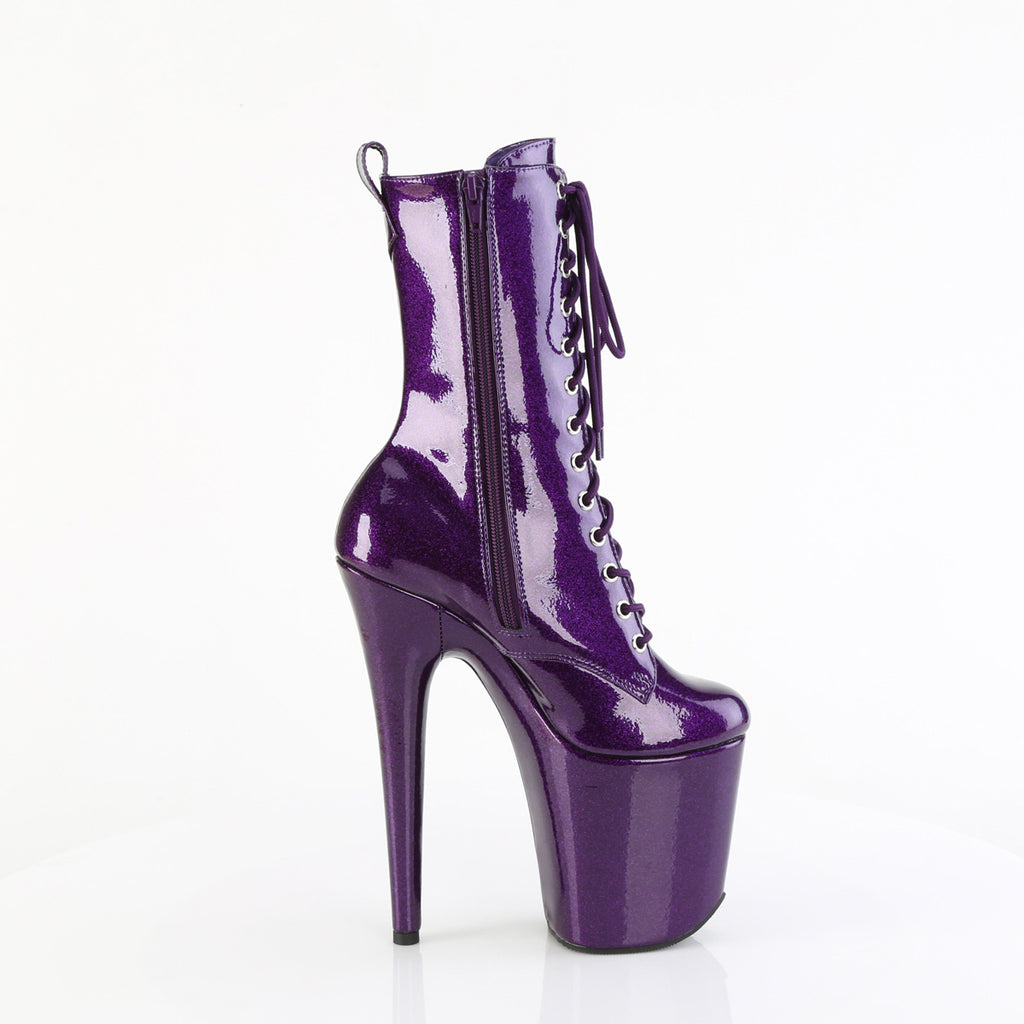 Pleaser - Flamingo 1040GP - Purple Glitter - 8 inch