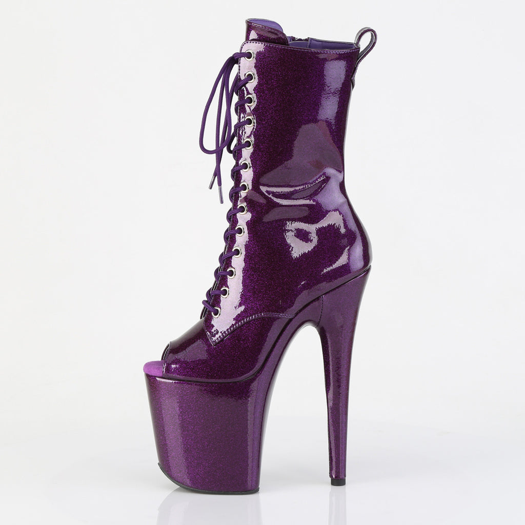 Pleaser - Flamingo 1041GP - Purple Glitter - 8 inch