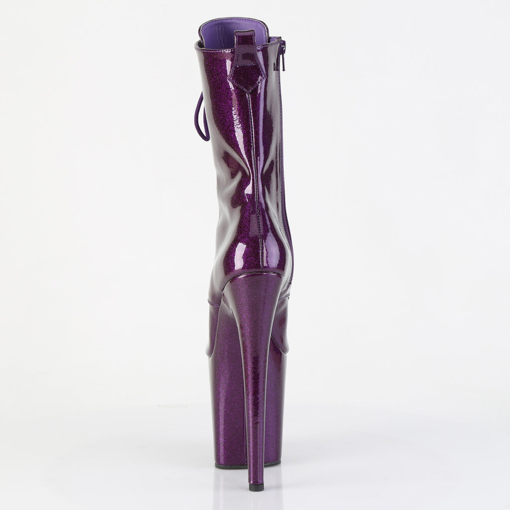 Pleaser - Flamingo 1041GP - Purple Glitter - 8 inch