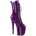 Pleaser - Flamingo 1041GP - Purple Glitter - 8 inch