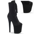 Pleaser - Flamingo 1045VEL - Black Velvet - 8 inch