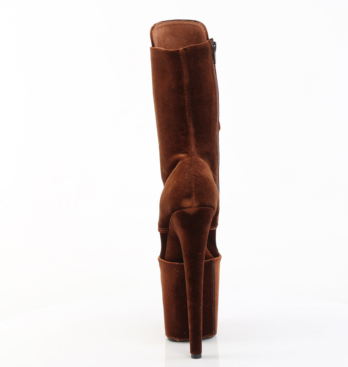 Pleaser - Flamingo 1045VEL - Brown Velvet - 8 inch