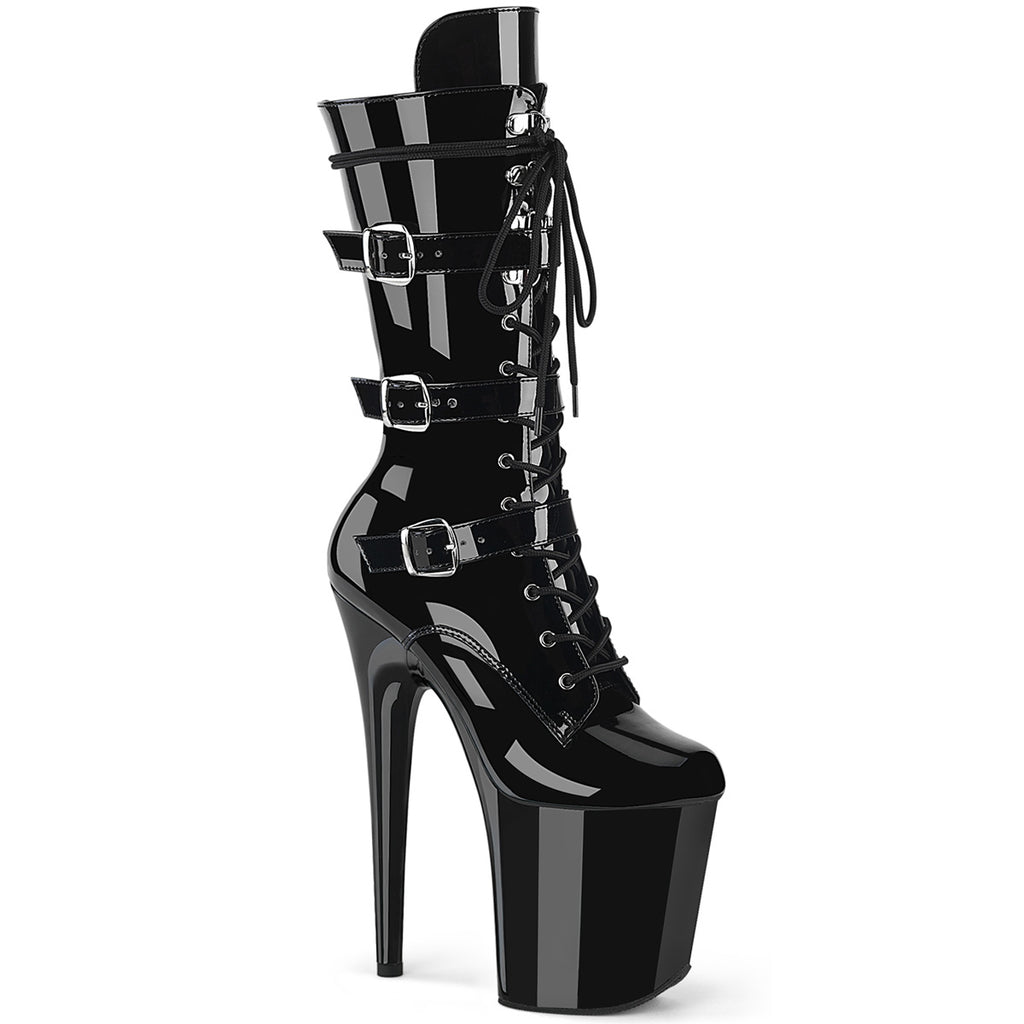 Pleaser - Flamingo 1053 - Black - 8 inch