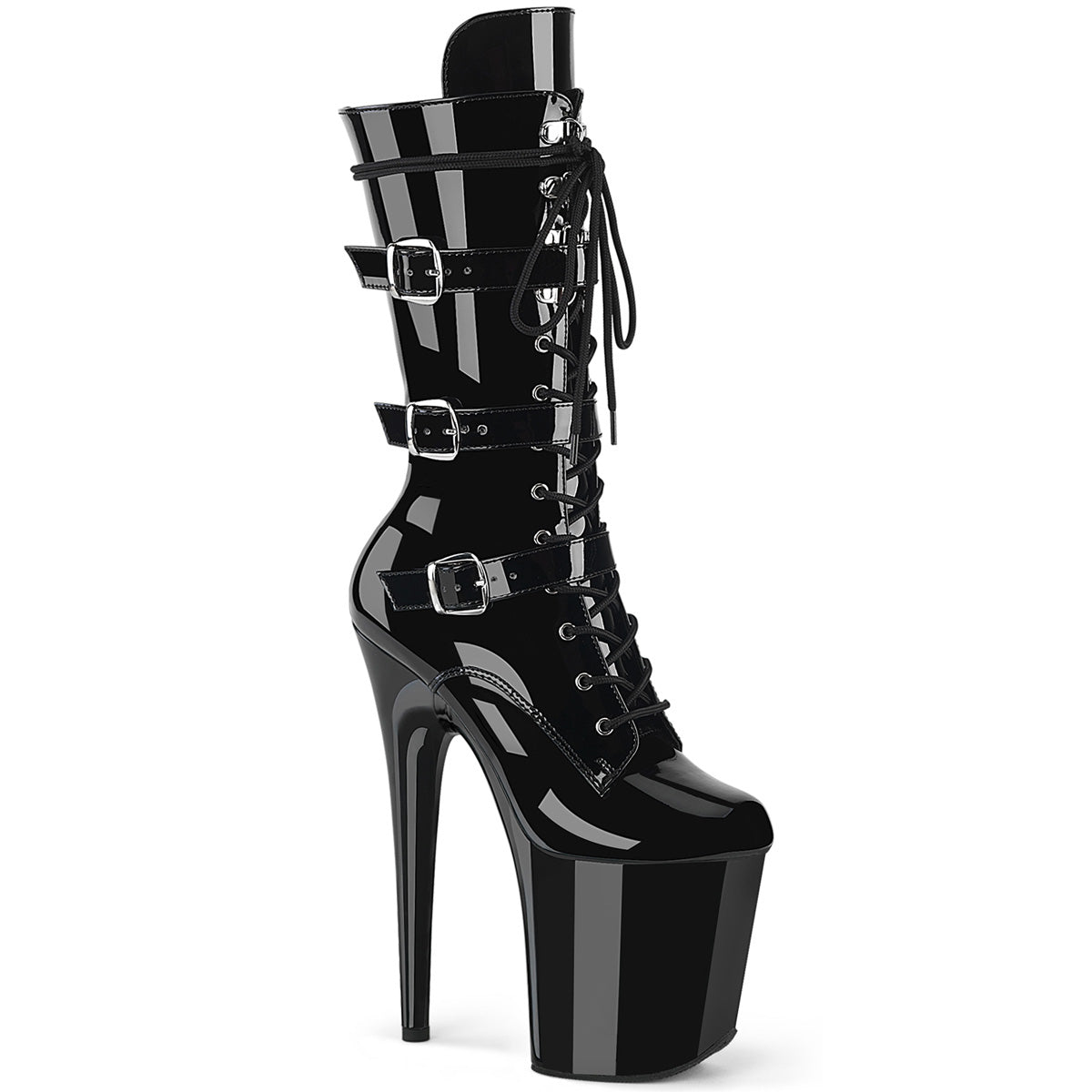 Pleaser - Flamingo 1053 - Black - 8 inch
