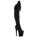 Pleaser - Flamingo 3014FS - Black Faux Suede - 8 inch