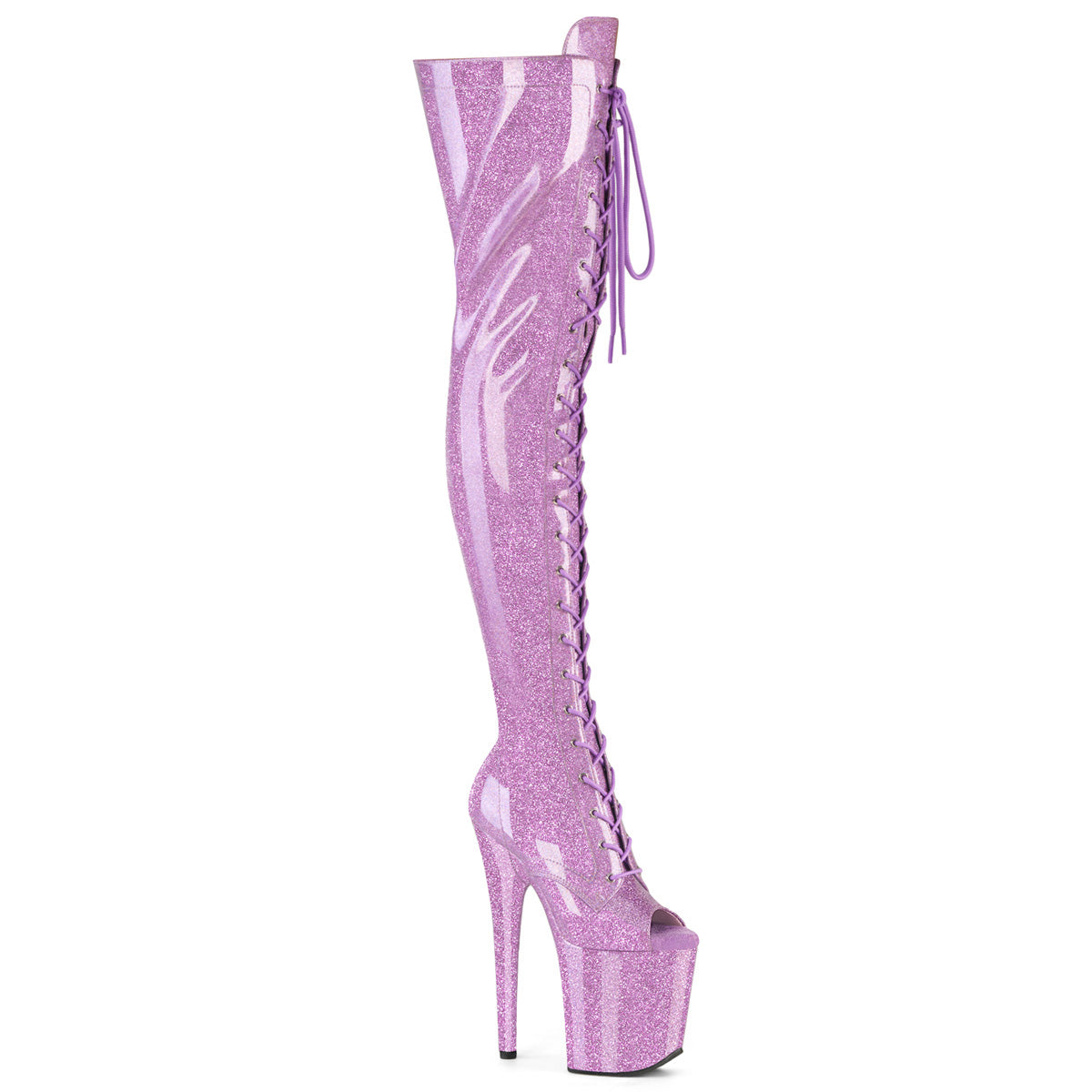 Pleaser - Flamingo 3021GP - Lilac Glitter - 8 inch