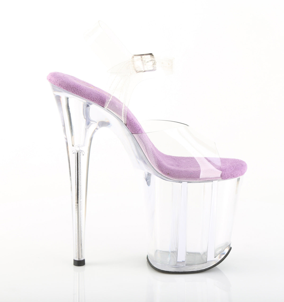 Pleaser - Flamingo 808 - Clear-Lavender - 8 inch