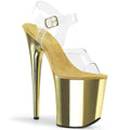 Pleaser - Flamingo 808 - Gold Chrome - 8inch