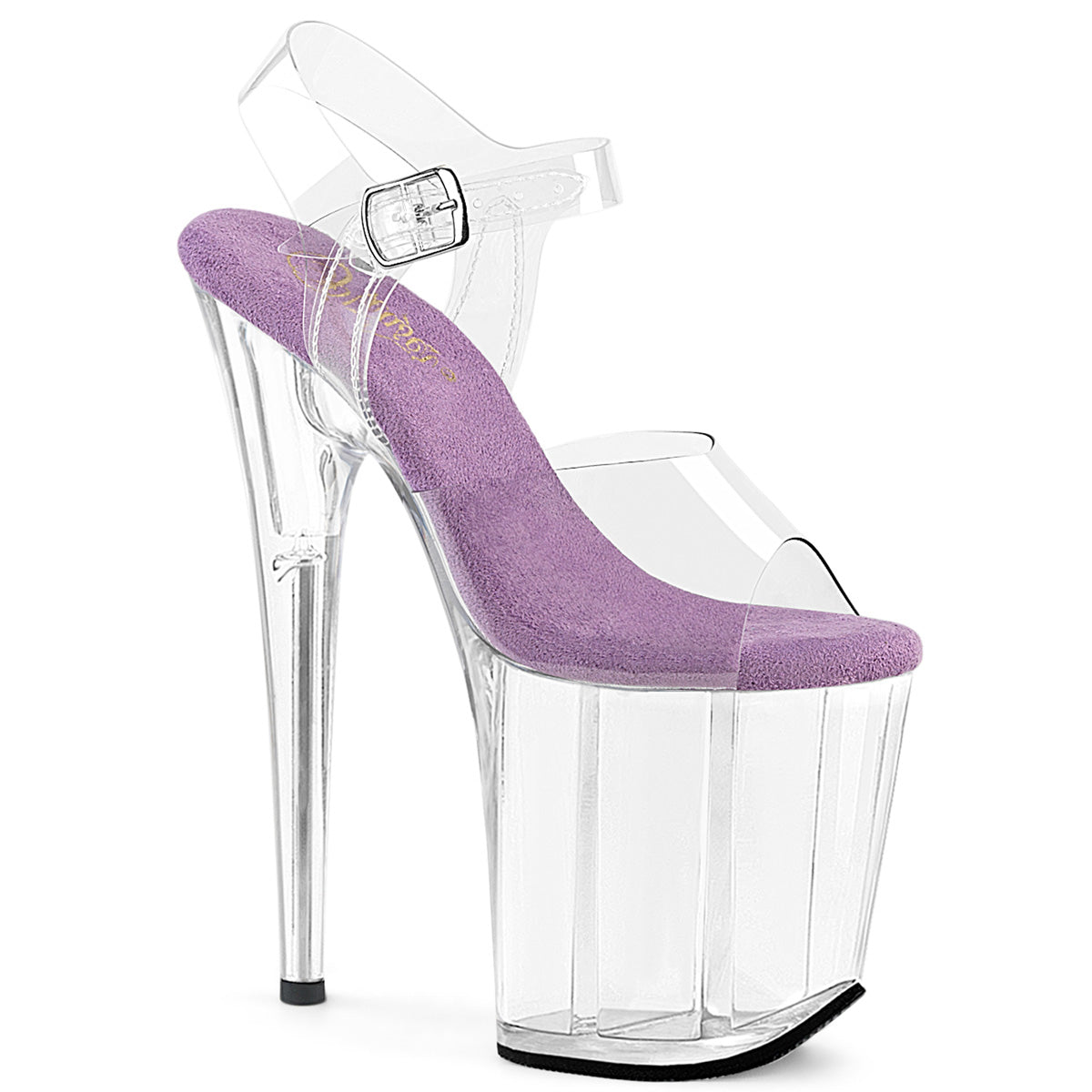 Pleaser - Flamingo 808 - Clear-Lavender - 8 inch