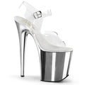Pleaser - Flamingo 808 - Silver Chrome - 8inch
