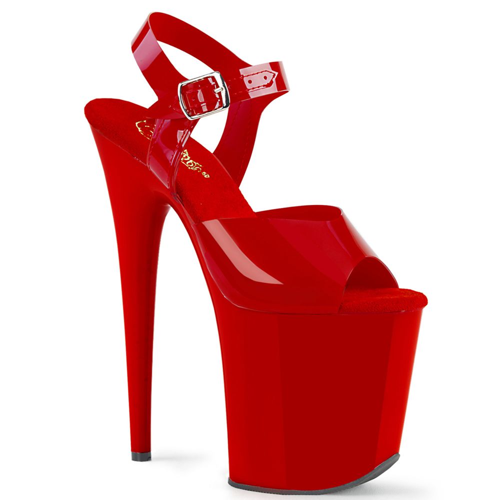 Pleaser – Flamingo 808N – Jelly Like Red – 8inch