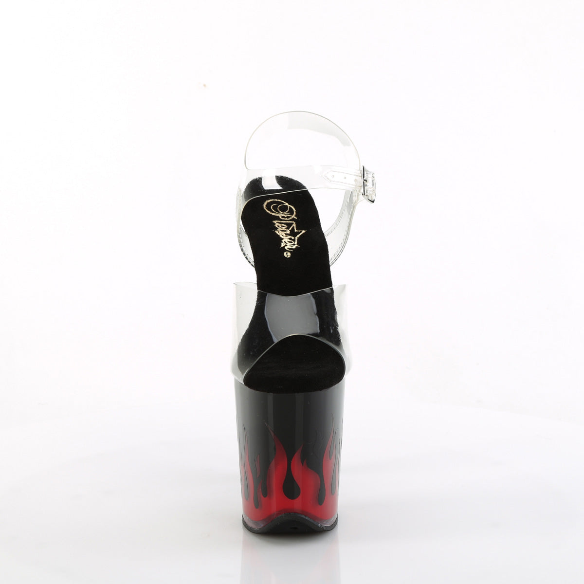 Pleaser - Flamingo 808NLFL - Black-Red - 8 inch
