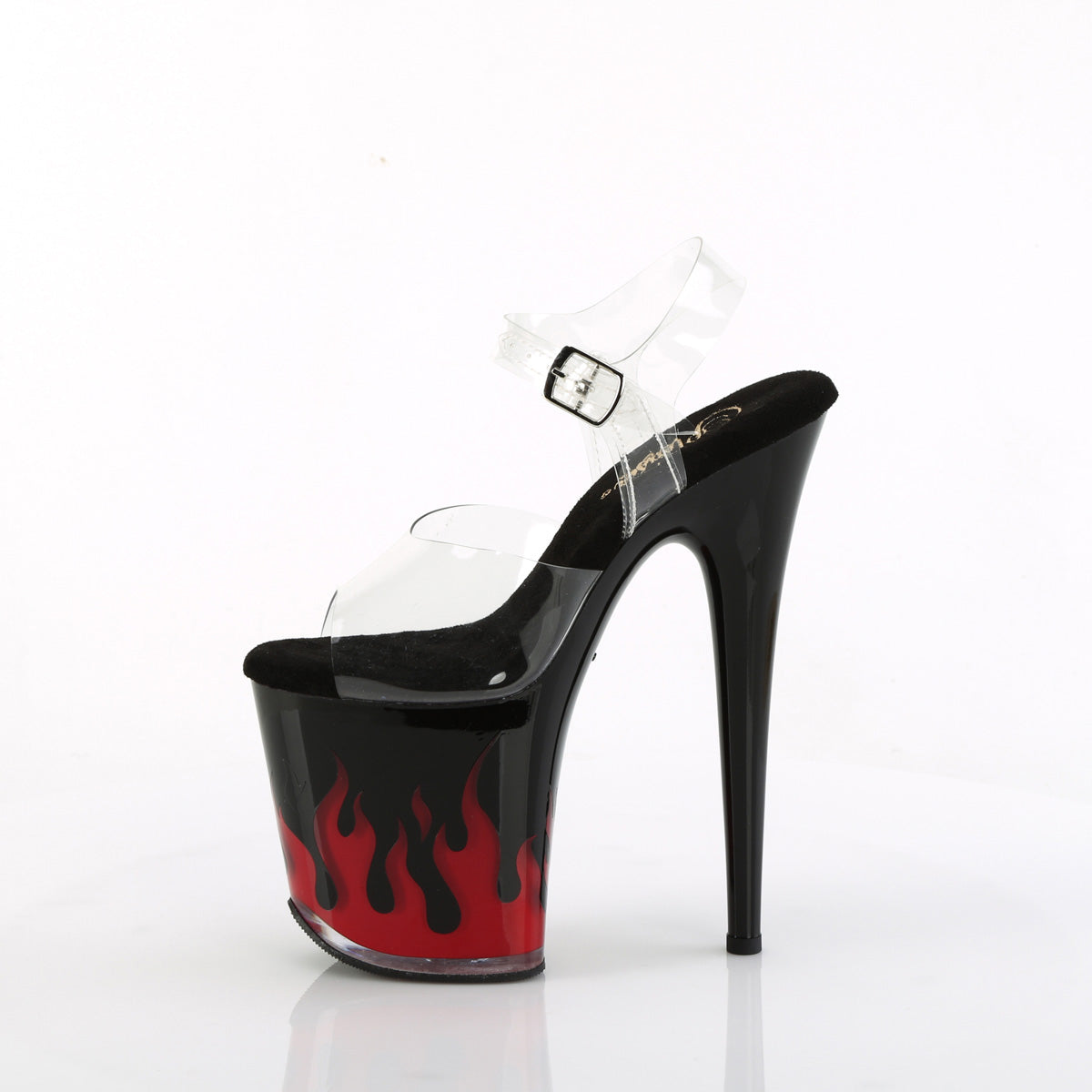 Pleaser - Flamingo 808NLFL - Black-Red - 8 inch
