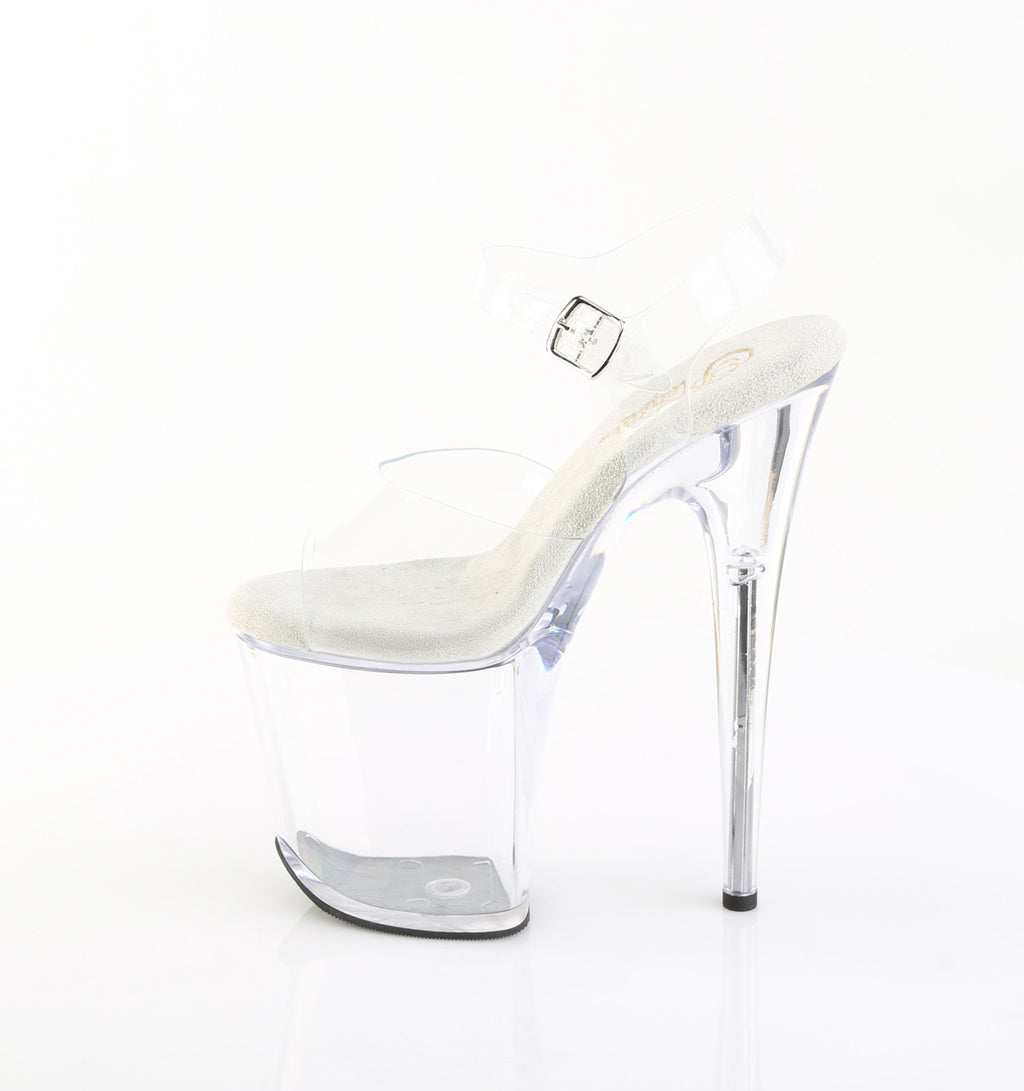 Pleaser - Flamingo 808PREM - Clear Jelly - 8 inch