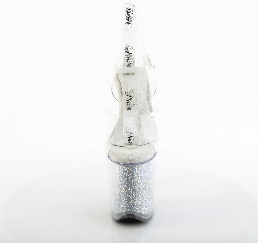 Pleaser - Flamingo 808PREM-RSI - Clear-Silver AB Rhinestones - 8 inch