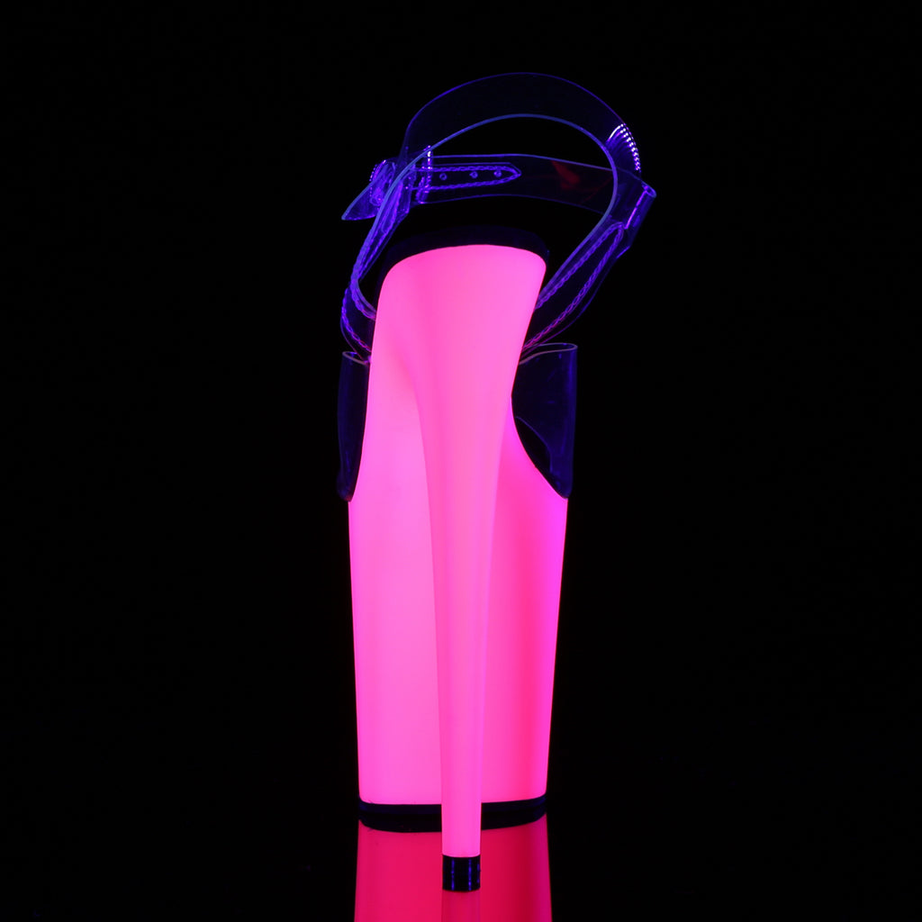 Pleaser - Flamingo 808UV - Neon Pink - 8 inch