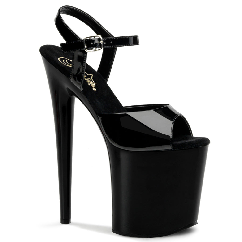 Pleaser - Flamingo 809 - Black - 8 inch