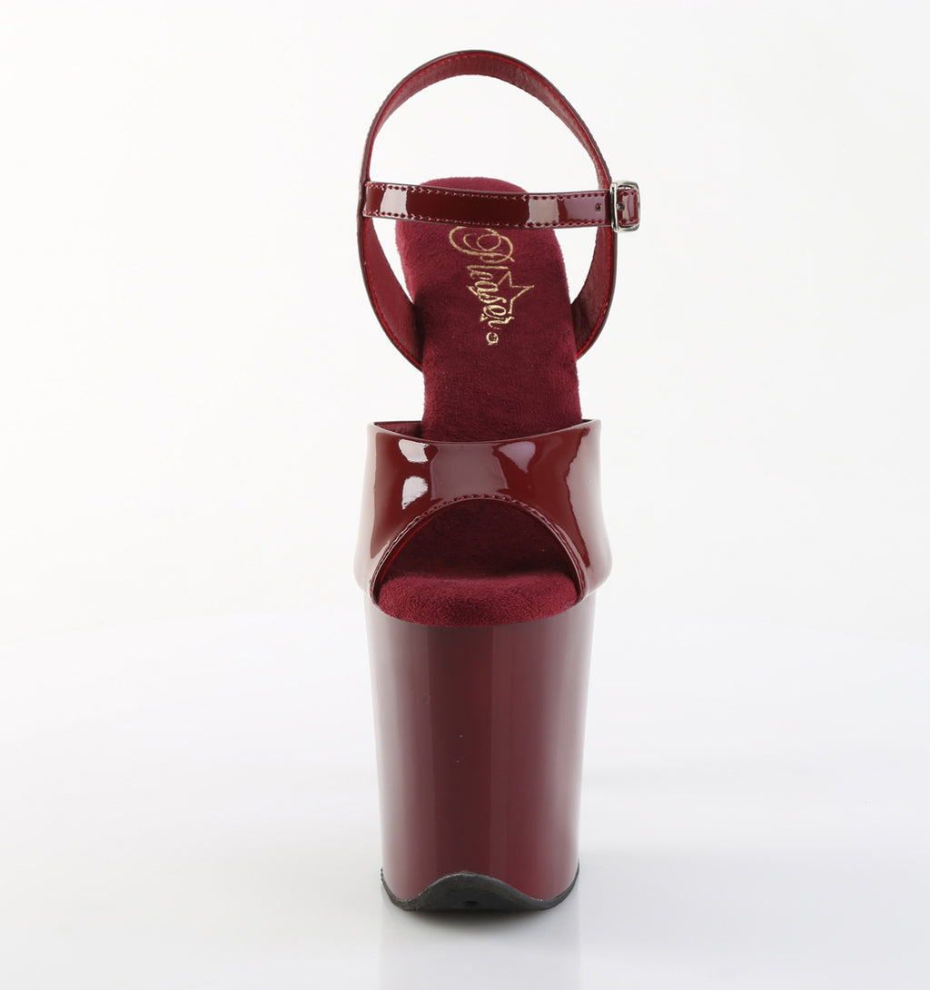 Pleaser - Flamingo 809 - Burgundy - 8 inch