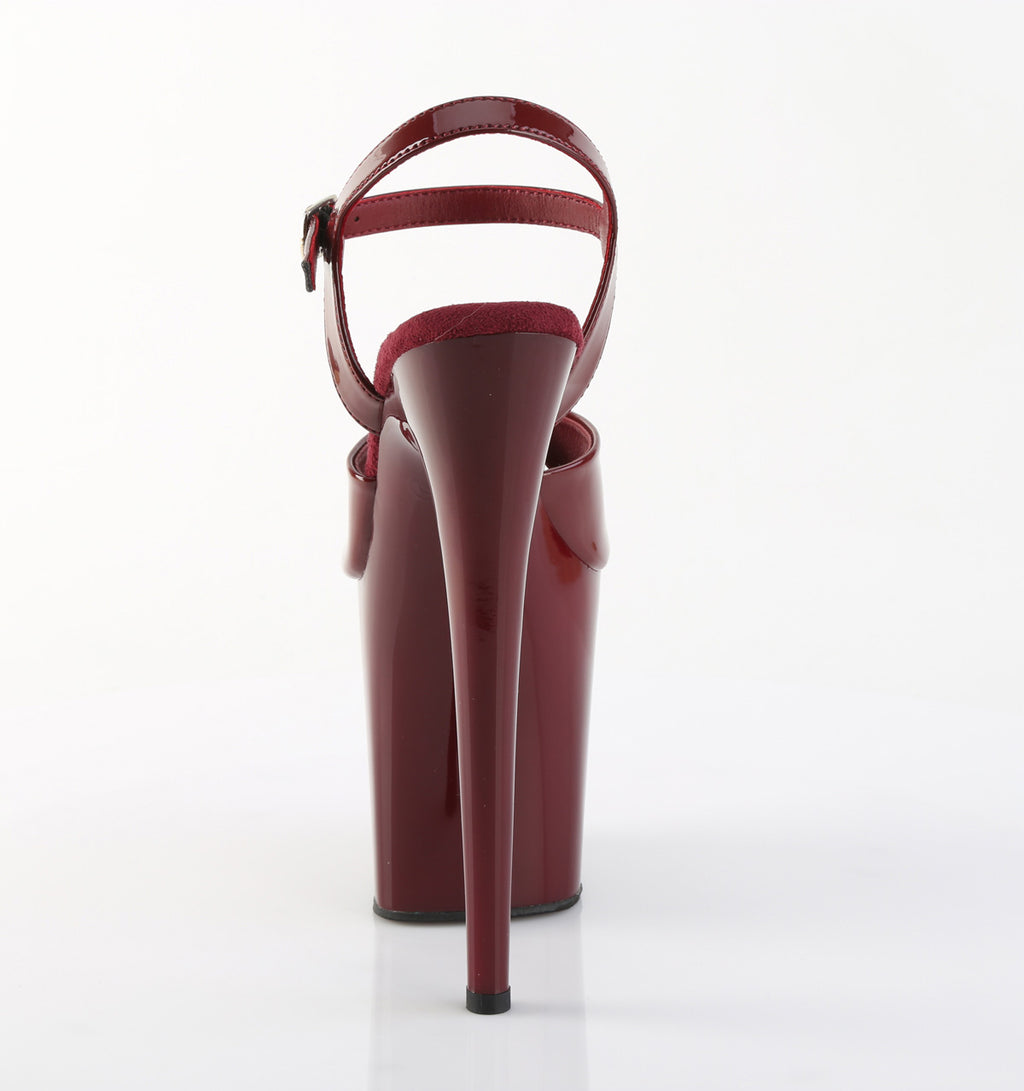 Pleaser - Flamingo 809 - Burgundy - 8 inch