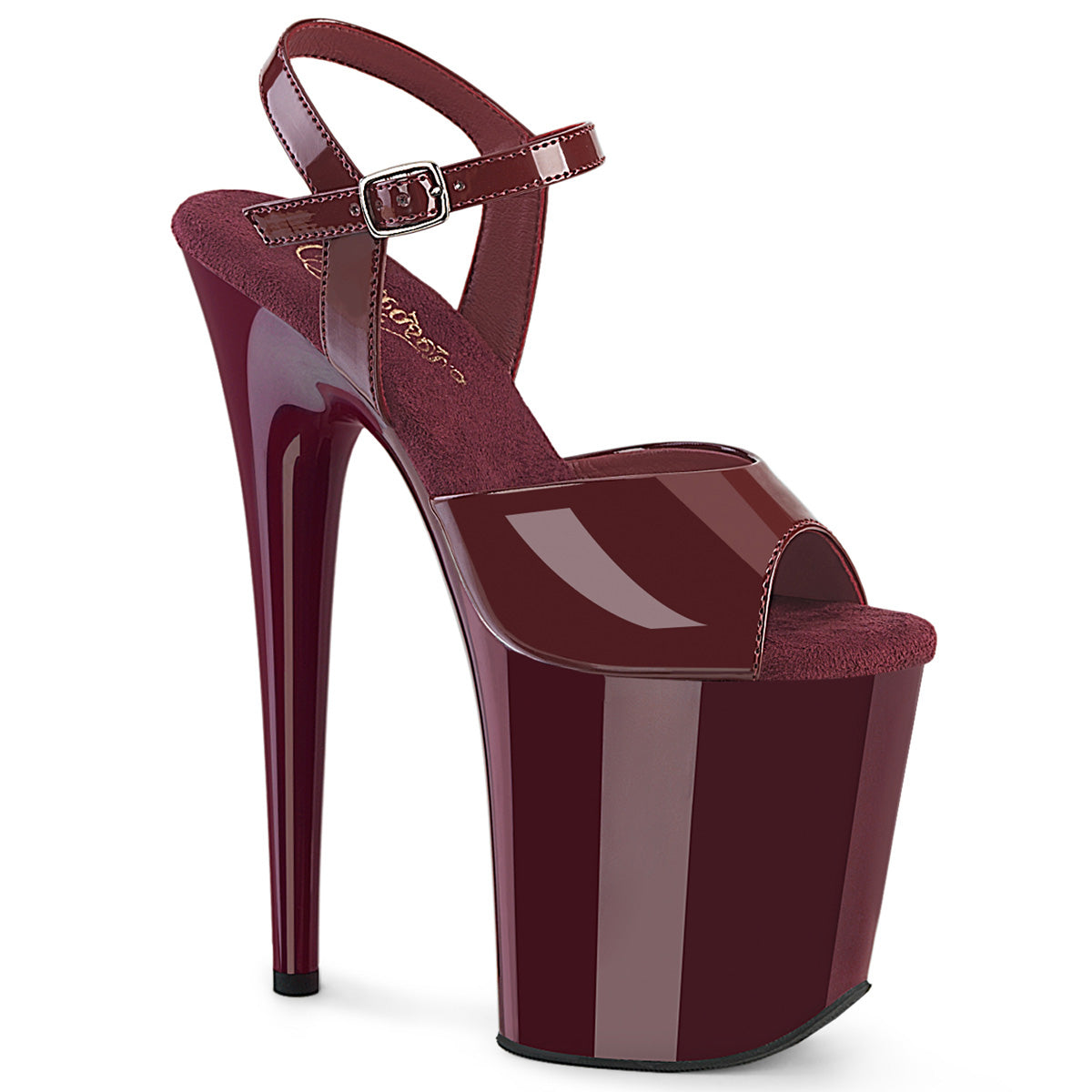 Pleaser - Flamingo 809 - Burgundy - 8 inch