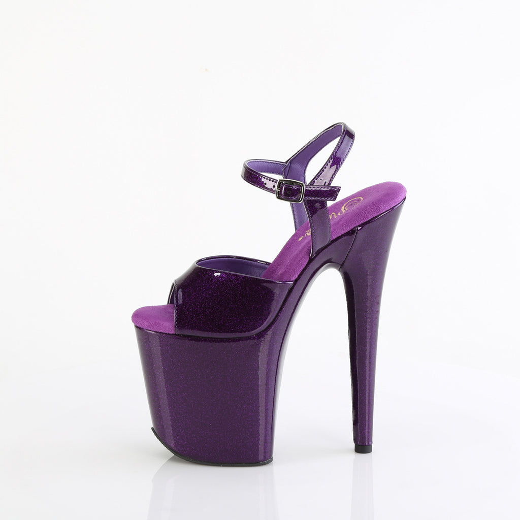 Pleaser - Flamingo 809GP - Purple Glitter - 8 inch