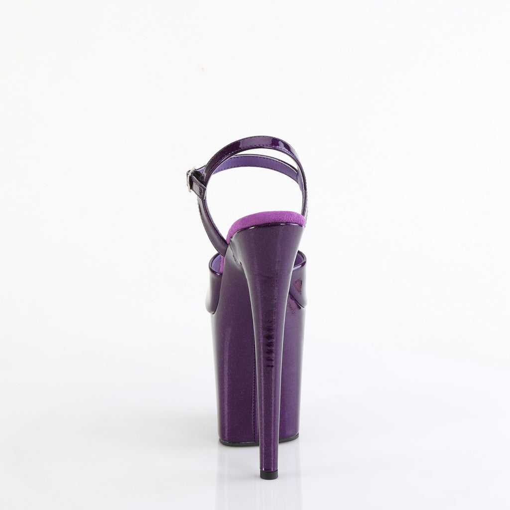 Pleaser - Flamingo 809GP - Purple Glitter - 8 inch