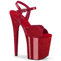 Pleaser - Flamingo 809GP - Ruby Red Glitter - 8 inch