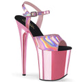 Pleaser - Flamingo 809HG - Baby Pink Holographique - 8 inch