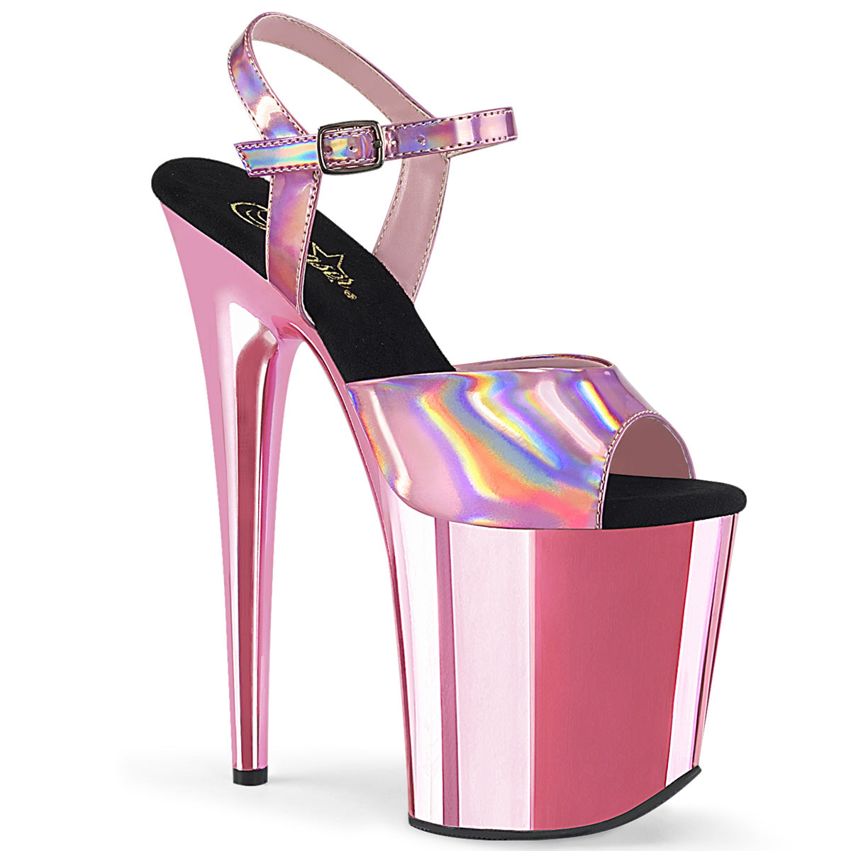 Pleaser - Flamingo 809HG - Baby Pink Holographique - 8 inch