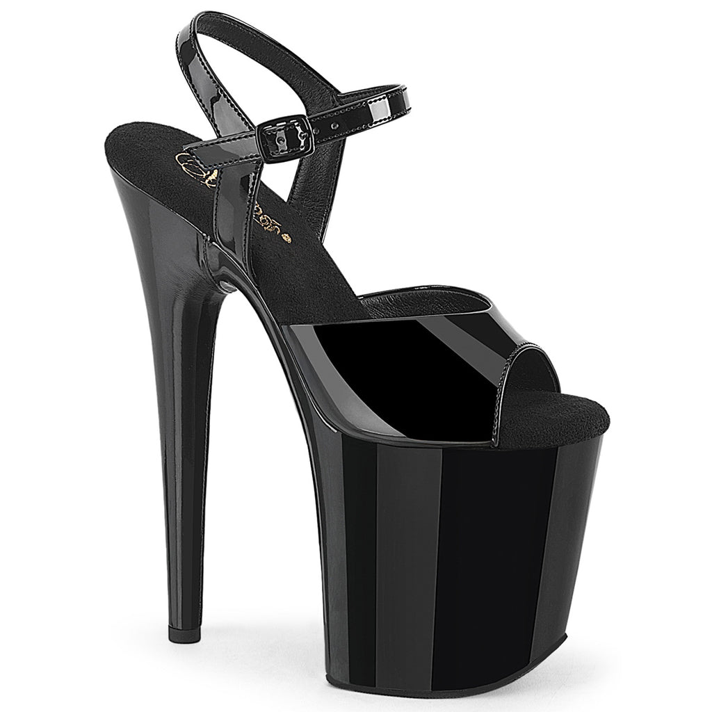 Pleaser - Flamingo 809WR - Black - 8 inch