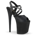 Pleaser - Flamingo 824 - Black Faux Leather - 8 inch