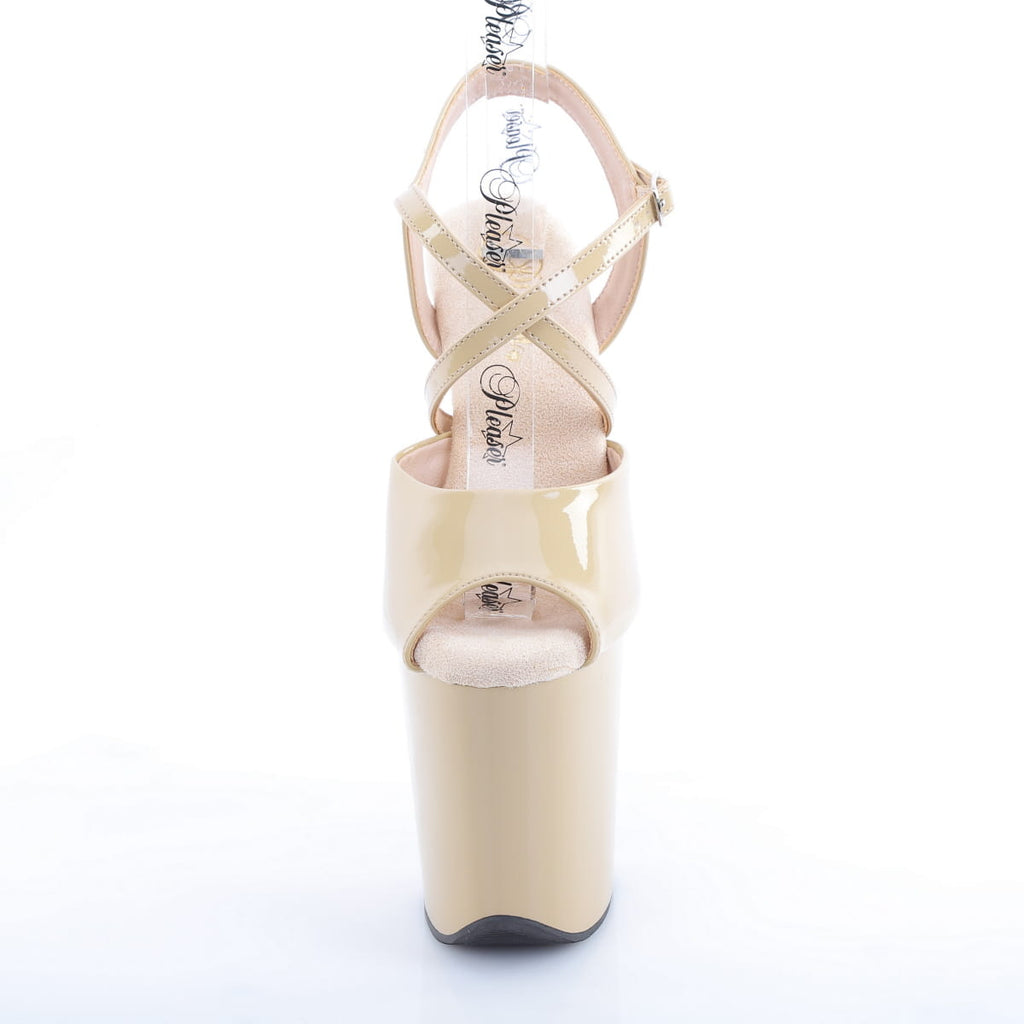 Pleaser - Flamingo 824 - Cream - 8 inch