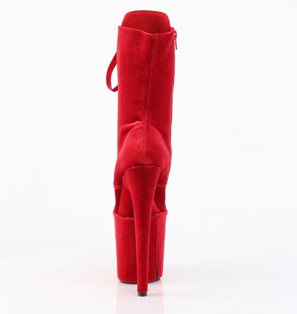 Pleaser - Flamingo 1045 - Red Velvet - 8inch