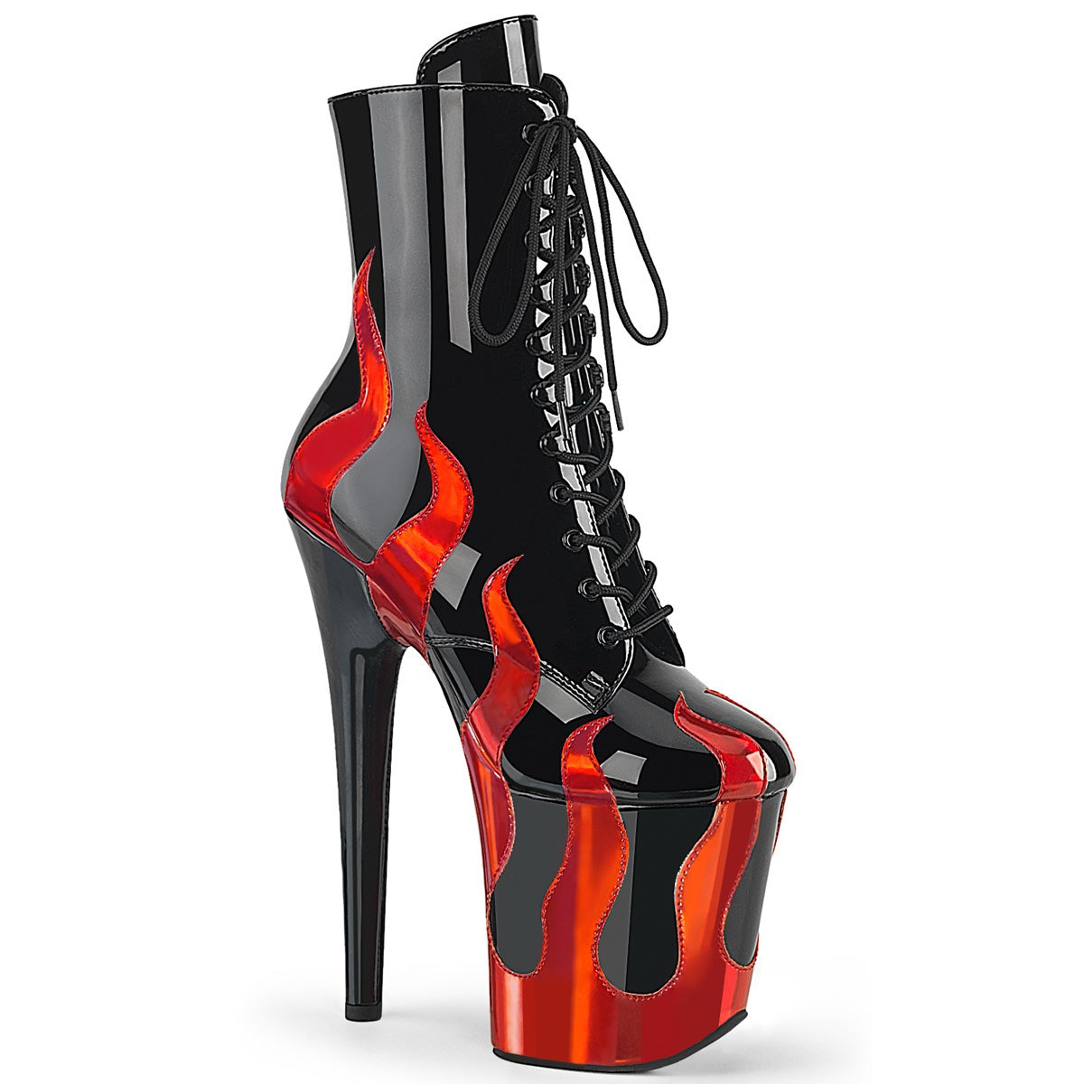 Pleaser - Flamingo 1020FLM - Red Metallic - 8 inch