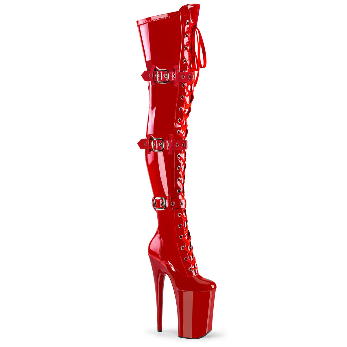 Pleaser - Infinity 3028 - Red - 9 inch