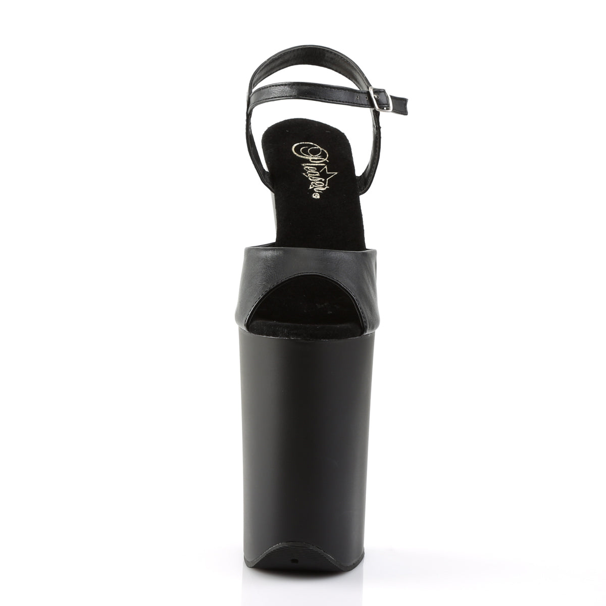 Pleaser - Infinity 909 - Black Faux Leather - 9 inch