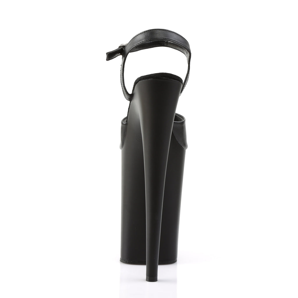 Pleaser - Infinity 909 - Black Faux Leather - 9 inch