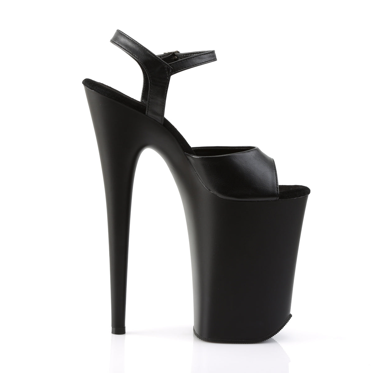 Pleaser - Infinity 909 - Black Faux Leather - 9 inch