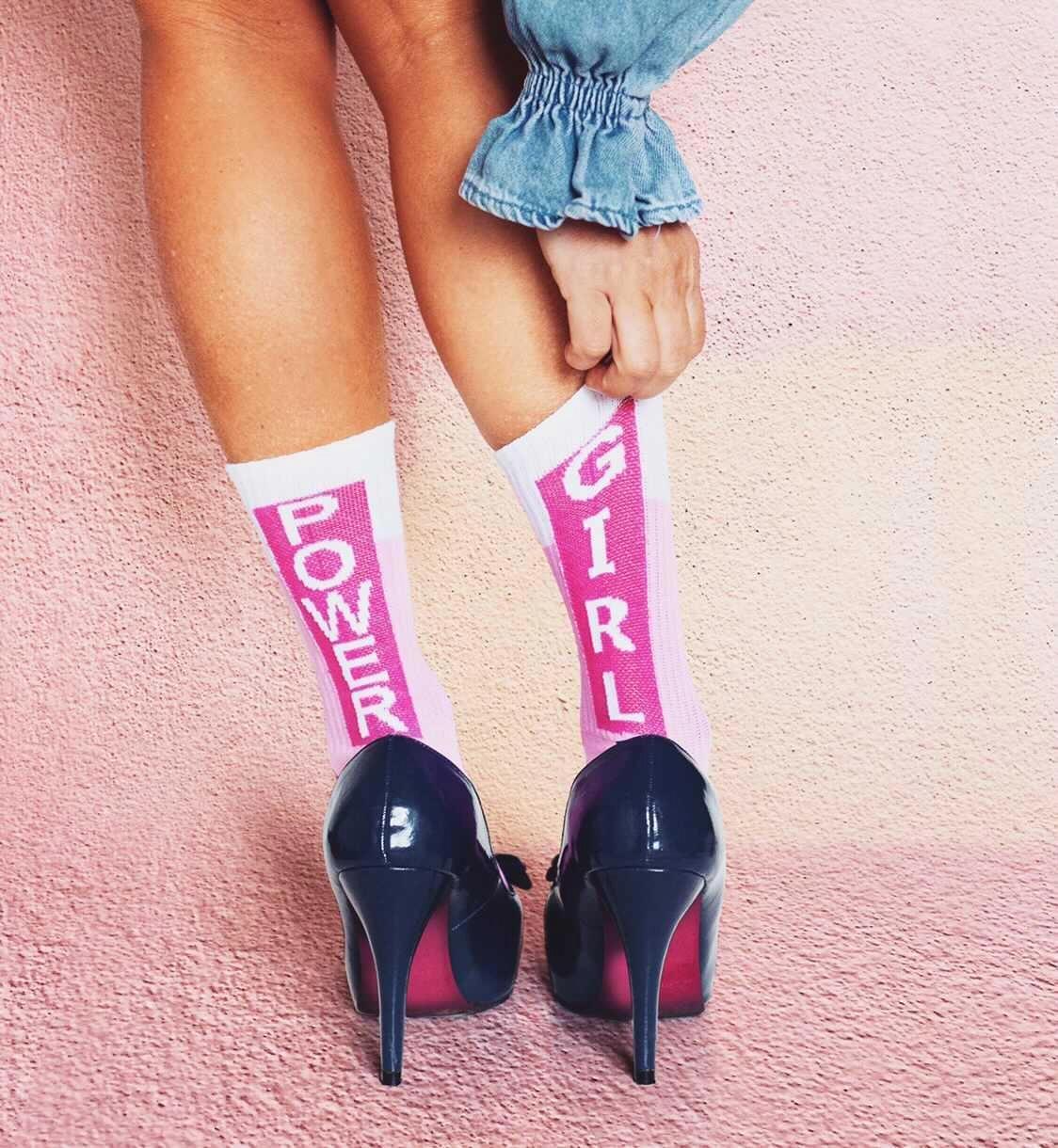 Pegada - Chaussettes "Girl Power" - Rose