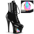 Pleaser - Moon 1020DIA - Black - 7 inch