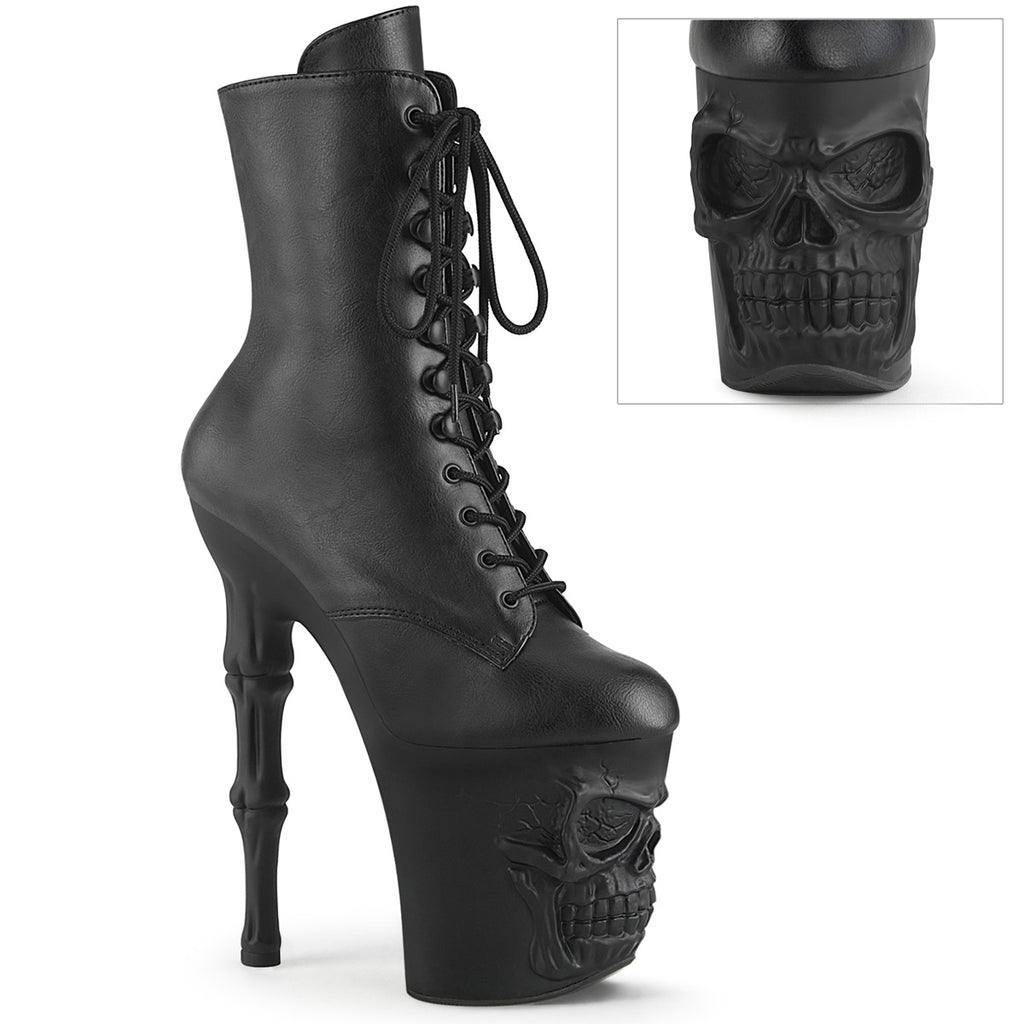 Pleaser - Rapture 1020 - Black Faux Leather - 8 inch