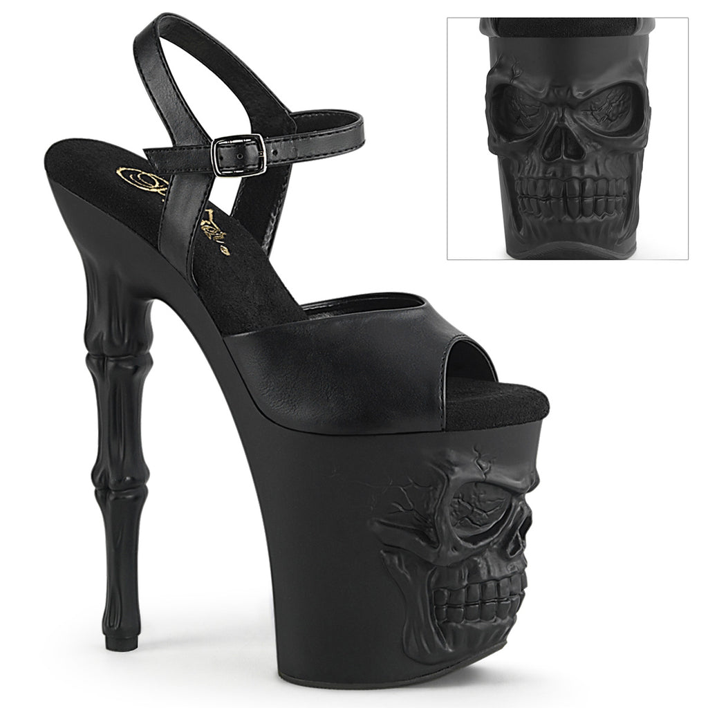 Pleaser - Rapture 809 - Black Faux Leather - 8 inch