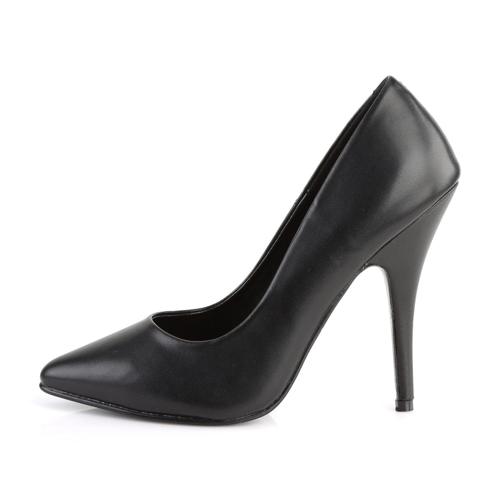 Pleaser Seduce 420 Black Vegan Leather