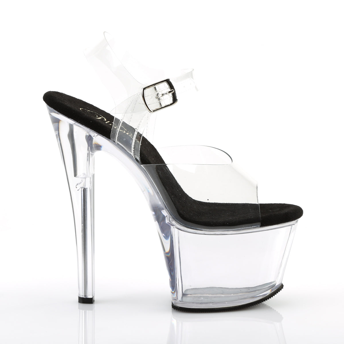 Pleaser - Sky 308 - Clear-Black - 7 inch