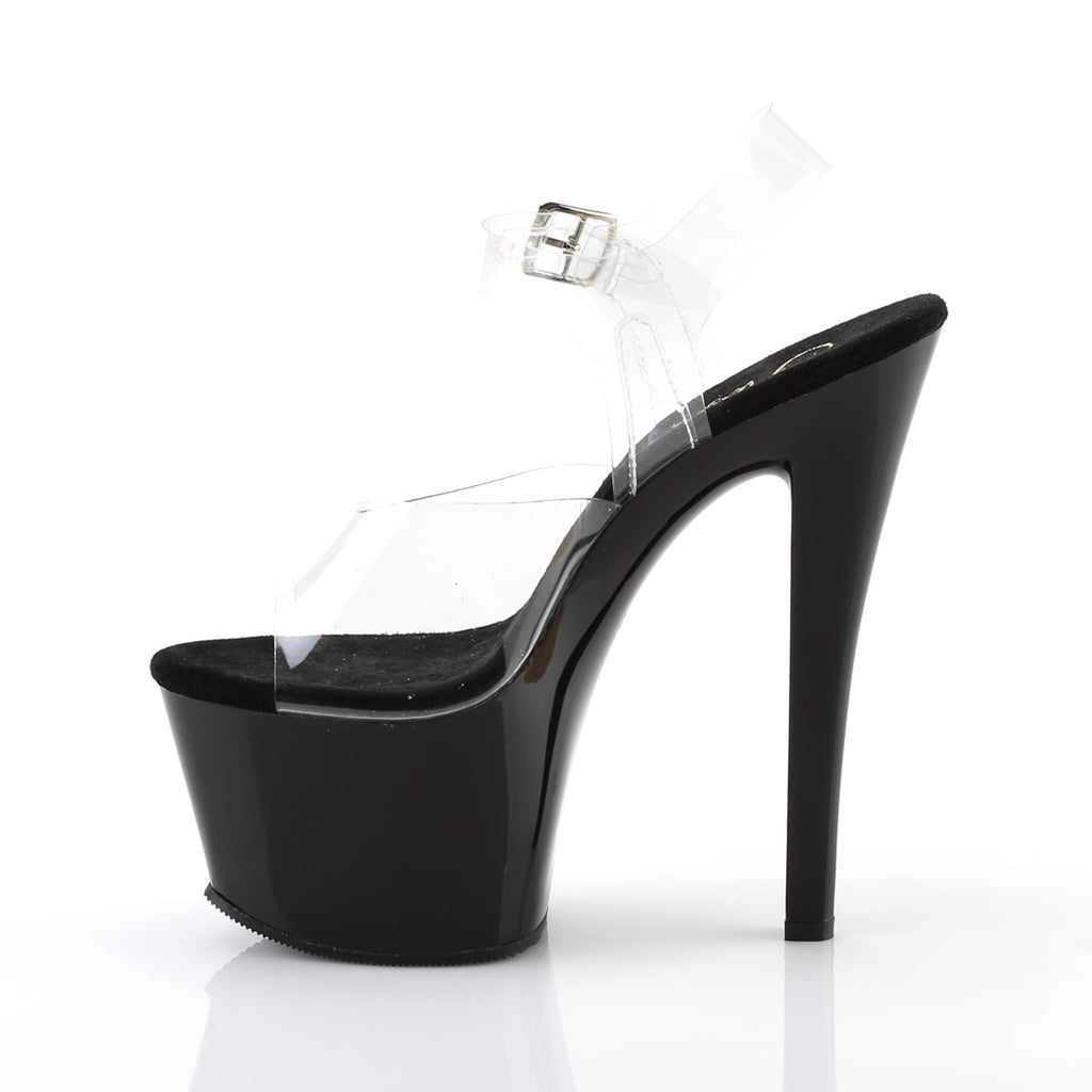 Pleaser - Sky 308 - Black - 7 inch