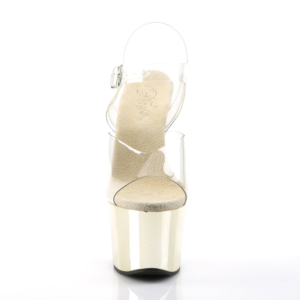 Pleaser - Sky 308 - Gold Chrome - 7 inch
